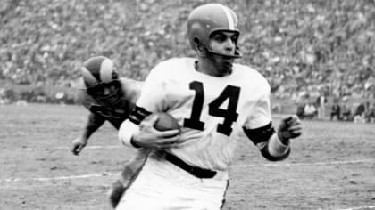 Buffalo Bills at Cleveland (Marion Motley carrying ball) AAFC